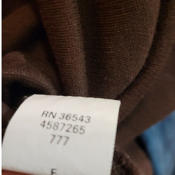 IZOD Men Brown Quarter Zip Sweater Large Cotton 3D Chest Logo Collared Old Money - Picture 10 of 10